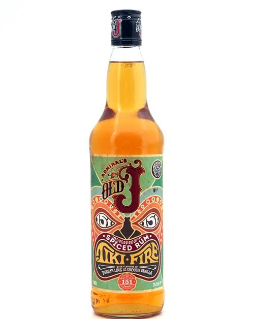 Admirals Old J Overproof Tiki-Fire Spiced Rom 70 cl 75,5%