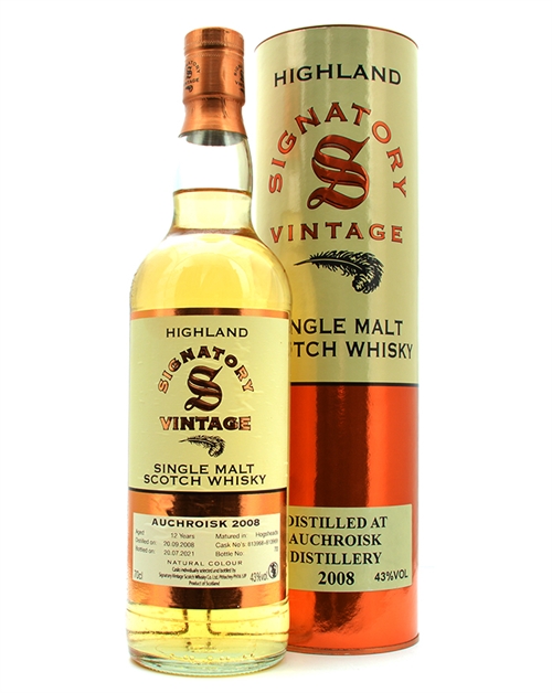 Auchroisk 2008/2021 Signatory Vintage 12 år Highland Single Malt Scotch Whisky 70 cl 43%