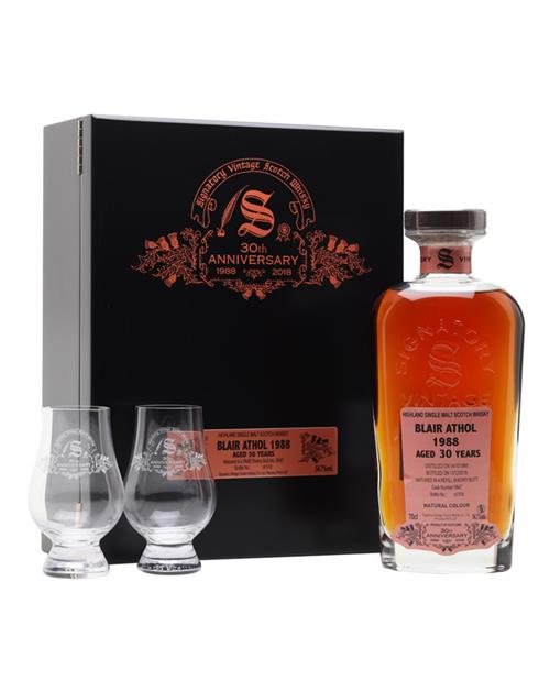 Blair Athol 1988/2018 Signatory 30th Anniversary 30 år Single Highland Malt Whisky 70 cl 54,7%