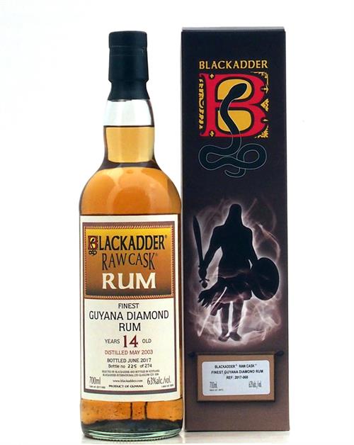 Finest Guyana Diamond Rum 14 år Blackadder Raw Cask 63%