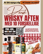 Dansk Whisky Aften kl 18 i Odense på Restaurant Equi 30 maj 2024 MEDBRING ORDREKOPI