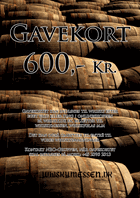 Gavekort - V�rdi 600,- kr. fx. til whisky, whiskymessen, whiskyforedrag