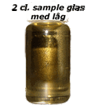 Sampleglas 2 cl. med hvidt l�g