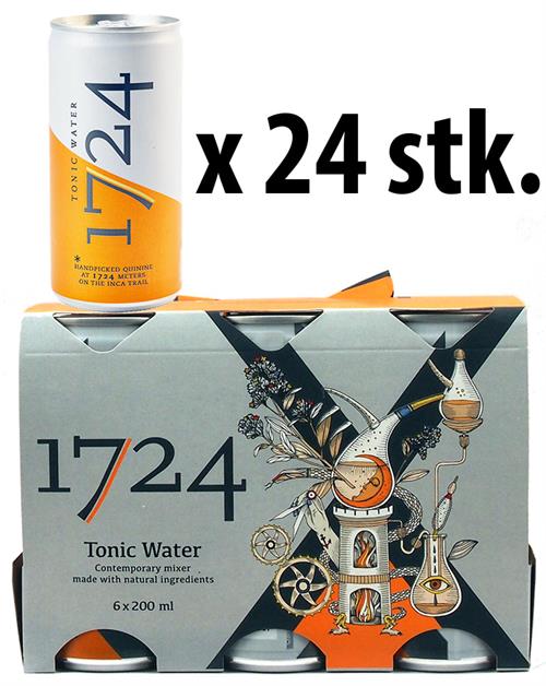1724 Tonic Water DÅSER x 24 stk i kasse - Perfect for Gin and Tonic 20 cl