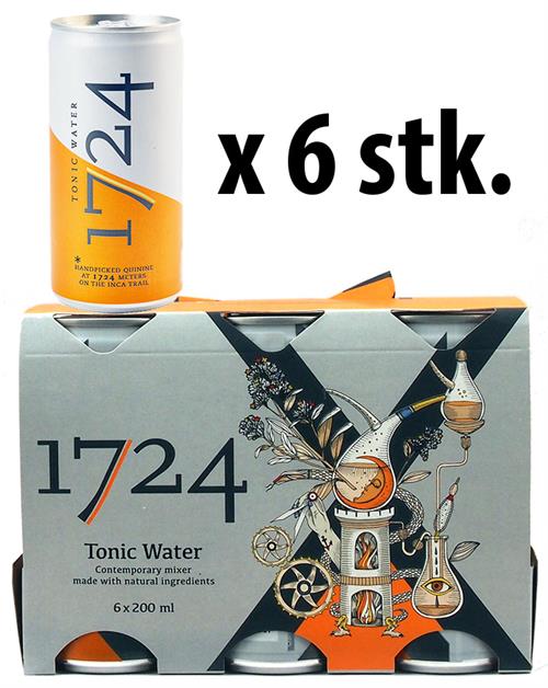 Seventeen 1724 Tonic Water DÅSER x 6 stk i kasse - Perfect for Gin and Tonic 20 cl