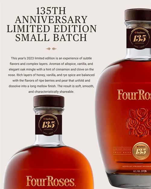 Four Roses Small Batch 2023 Limited Edition -  135 th. Jubilæumsudgave