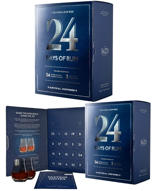 24 Days of Rum Blue Edition - Romjulekalender fyldt med 24 stk x 2cl 