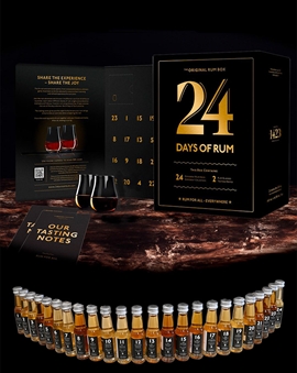 24 Days of Rum Black Edition - Romjulekalender fyldt med 24 stk x 2cl 