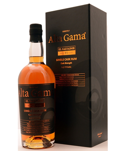 Alta Gama El Salvador 11 år Essentia 1 Single Cask Rom 70 cl 66%