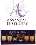 Annandale Miniature 6 x 5 cl Tasting Selection Single Lowland Malt Whisky og New Make