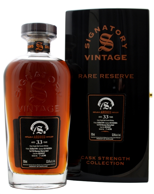 Ardbeg 1991/2024 Signatory 33 år Symingtons Choice Single Islay Malt Scotch Whisky 52,6%