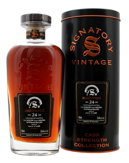 Auchentoshan 1999/2024 Signatory 24 år Symingtons Choice Lowland Single Malt Scotch Whisky 55,6%