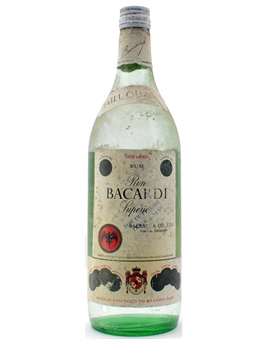 Bacardi Superior Carta Blanca Duty Free Vintage 1960erne Rom 75 cl