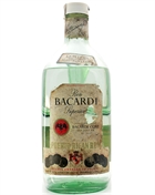 Bacardi Superior Silver Label Half Gallon Duty Free 1970erne Vintage Flaske 2 Rom