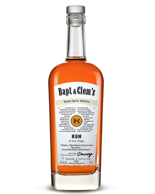 Bapt & Clems 8 år Armagnac Cask Finish Dominikanske Republik Rom 70 cl 45%