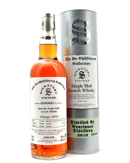 Benrinnes 2010/2023 Signatory Vintage 12 år Speyside Single Malt Scotch Whisky 70 cl 46%