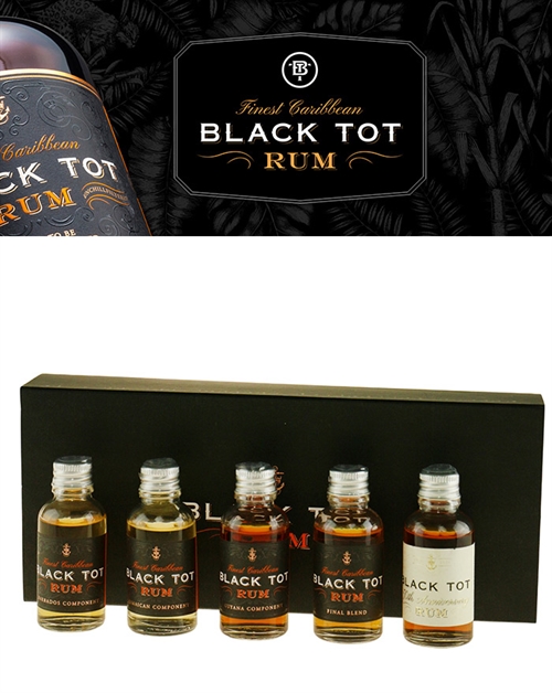 Black Tot Miniature Tasting Set Rom incl 50th Anniversary 5x3 cl