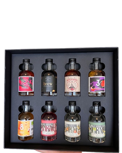 Bornholm Spirits Miniature Gavesæt Dansk Økologisk 8x5 cl 18-40%