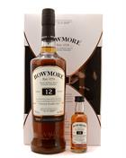 Bowmore 12 år Gavesæt med Miniature Islay Single Malt Scotch Whisky 70+5 cl 40%