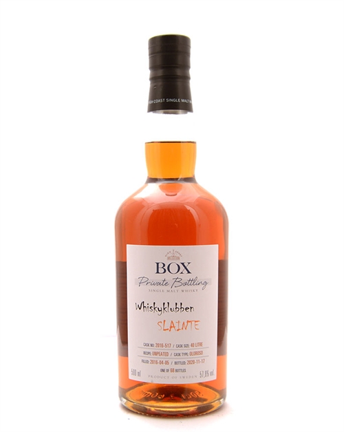 Box Destilleri Slainte Svensk Single Malt Whisky 50 cl 57,8%