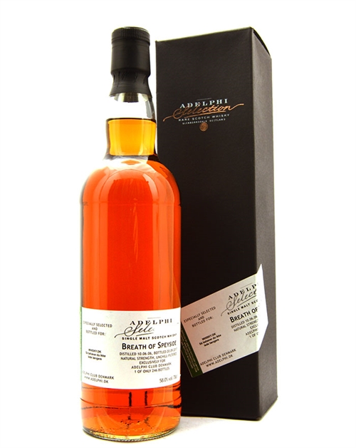 Breath of Speyside 2006/2017 Adelphi Club Denmark Single Speyside Malt Scotch Whisky 70 cl 58%