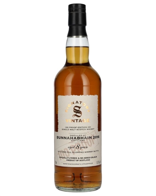 Bunnahabhain 2016/2024 Signatory Vintage 8 år 100 Proof Edition #31 Single Malt Scotch Whisky 70 cl 57,1%