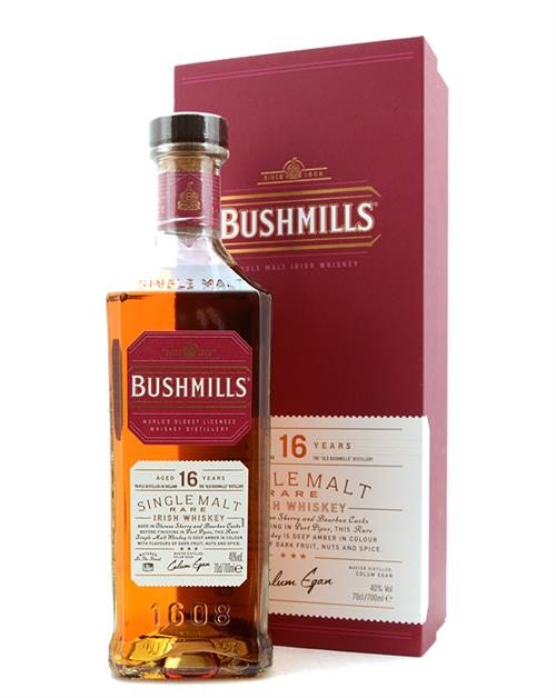 Bushmills 16 år Triple Distilled Single Malt Rare Irish Whiskey 40%