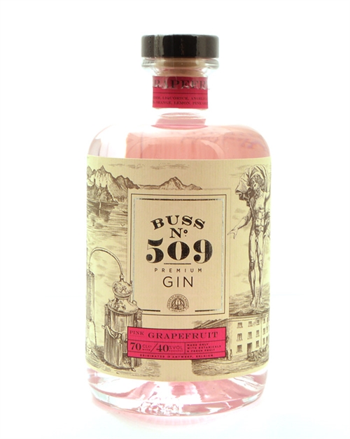 Buss No 509 Small Batch Pink Grapefruit Premium Belgisk Gin 70 cl 40%