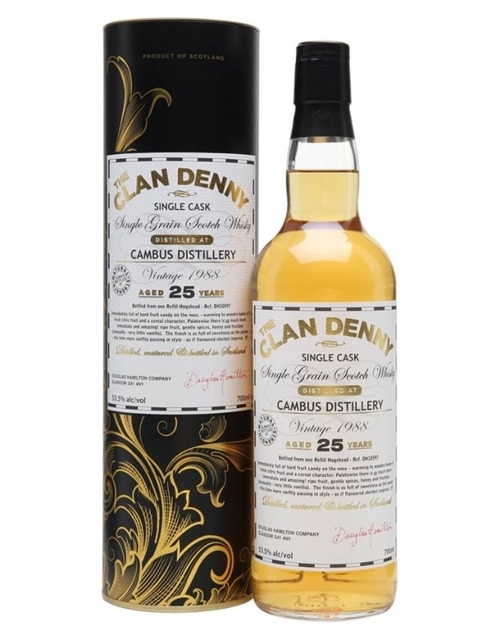 Cambus 1988 The Clan Denny 25 år Single Grain Whisky