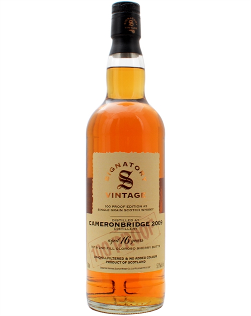Cameronbridge 2009/2025 Signatory Vintage 16 år 100 Proof Edition #3 Single Grain Whisky 57,1%