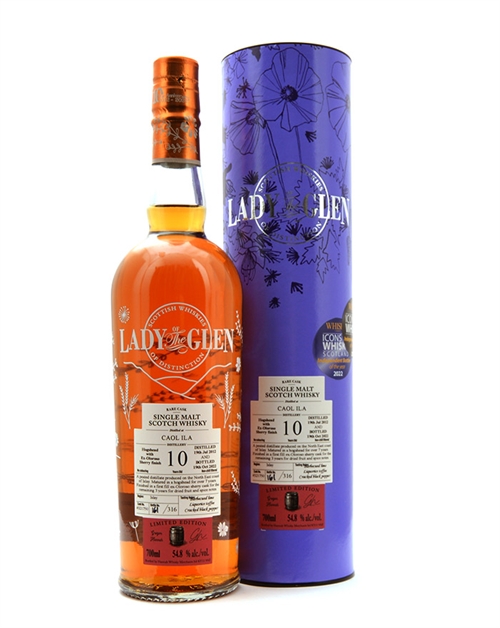 Caol Ila 2012/2022 Lady of the Glen 10 år Single Islay Malt Scotch Whisky 70 cl 54,8%