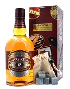 Chivas Regal 12 år Globe-Trotter Limited Edition m. whiskysten Blended Scotch Whisky 70 cl 40%