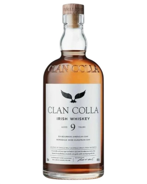 Clan Colla 9 år Bordeaux Cask Finish Ahascragh Distillery Blended Irsk Whiskey 70 cl 46%