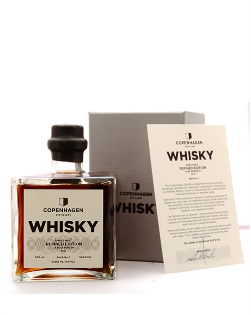 Copenhagen Distillery Refined Edition 2021 Batch No. 1 Dansk Single Malt Whisky 50 cl 54,9%
