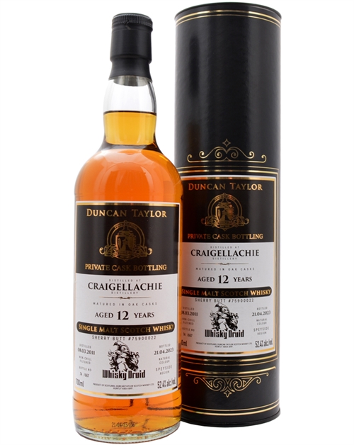 Craigellachie 2011/2023 Duncan Taylor 12 år Private Cask Bottling Single Speyside Malt Whisky 52,4%