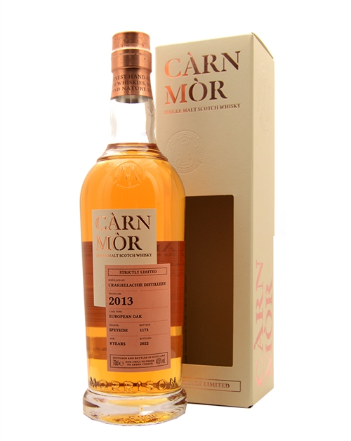 Craigellachie 2013/2022 Càrn Mòr 8 år Single Speyside Malt Whisky 47,5%
