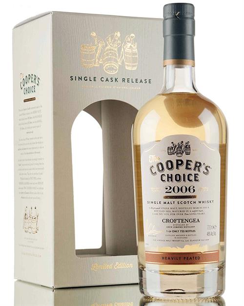Croftengea 2006/2016 Loch Lomond Heavily Peated Coopers Choice Single Highland Malt Whisky 70 centiliter 46 alkoholprocent