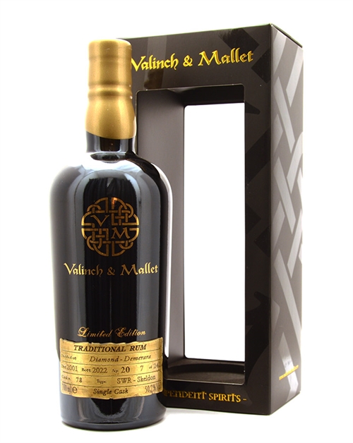 Diamond 2001/2022 Valinch & Mallet 20 år Traditional Rom 70 cl 50,7%