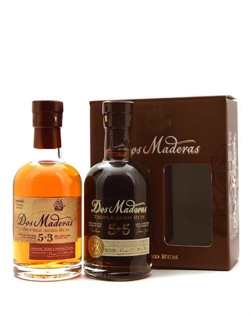 Dos Maderas Gavesæt 5+5 år og Seleccion Caribbean Ron Añejo Rom 2x20 cl