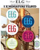 ELG Miniature / Miniflaske 5x5 cl Premium Danish Gin 46,3-57,2%