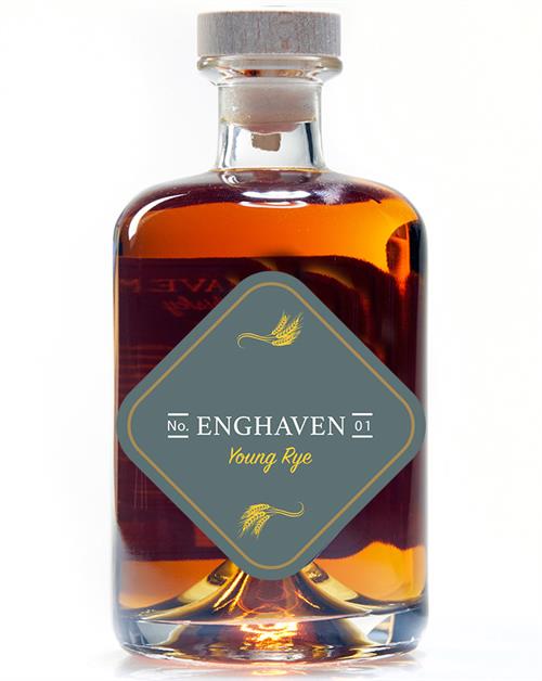 Enghaven no 1 Young Rye indeholder 50 centiliter med en alkohol procent på 42,5