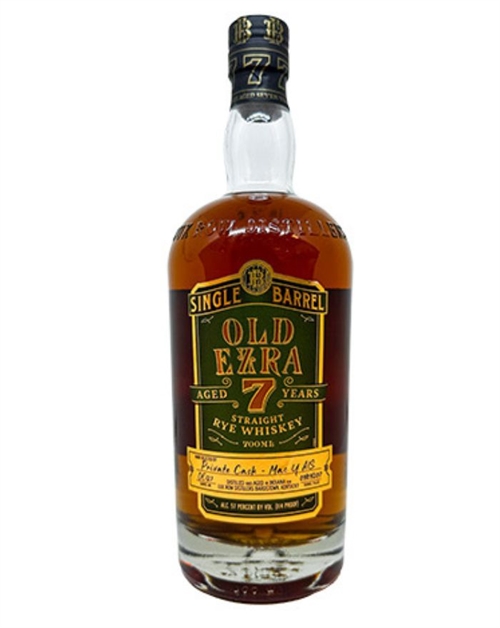 Ezra Brooks 7 år Mac Y Single Barrel Straight Rye Whiskey 90 Proof USA 70 cl 57%
