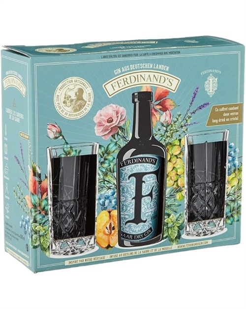 Ferdinands Saar Dry Gin Slate Riesling Infused inklusiv to Long Drink Krystalglas 
