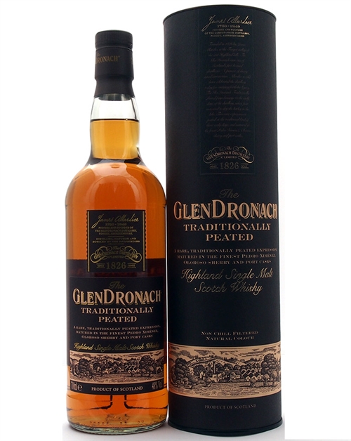 GLENDRONACH TRADITIONALLY PEATED SINGLE HIGHLAND MALT WHISKY