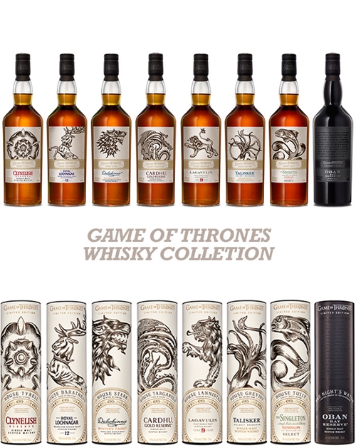 Game of Thrones Whisky Collection Hele Serien 8x70 cl 40