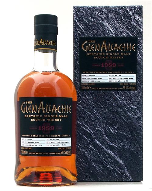 GlenAllachie 1989 Cask 100049 Batch 1 Single Speyside Malt Whisky 58,1%