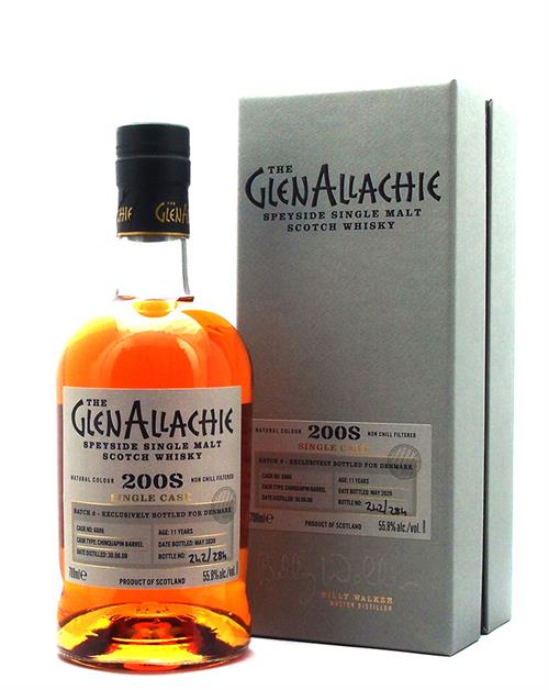 GlenAllachie 2008/2020 Chinquapin Barrel 11 år Batch 2 Single Speyside Malt Whisky 70 cl 55,8%