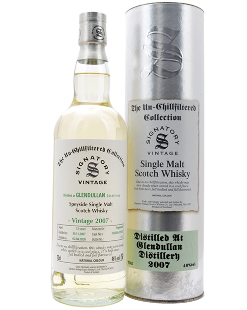 Glendullan 2007/2020 Signatory Vintage 12 år Speyside Single Malt Scotch Whisky 70 cl 46%