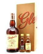 Glenfarclas 15 år Gavesæt m. 2 stk. Miniature Highland Single Malt Scotch Whisky 70 cl + 2x5 cl