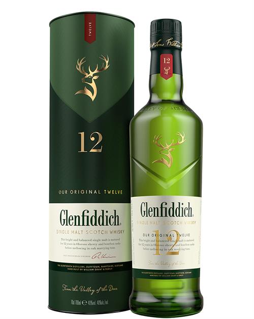 Glenfiddich 12 år Our Original Twelve Single Speyside Malt Scotch Whisky 70 cl 40%